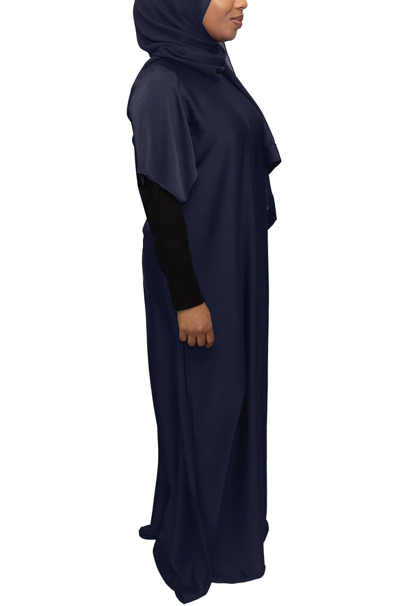 Short Sleeve Dress in Navy | Al Shams Abayas_3