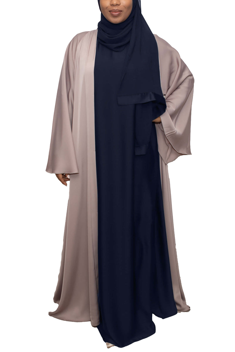 Short Sleeve Dress in Navy | Al Shams Abayas_5
