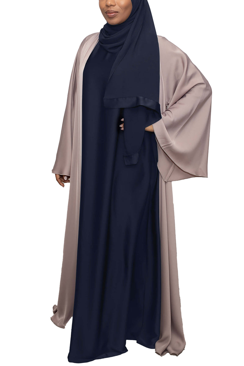 Short Sleeve Dress in Navy | Al Shams Abayas_7