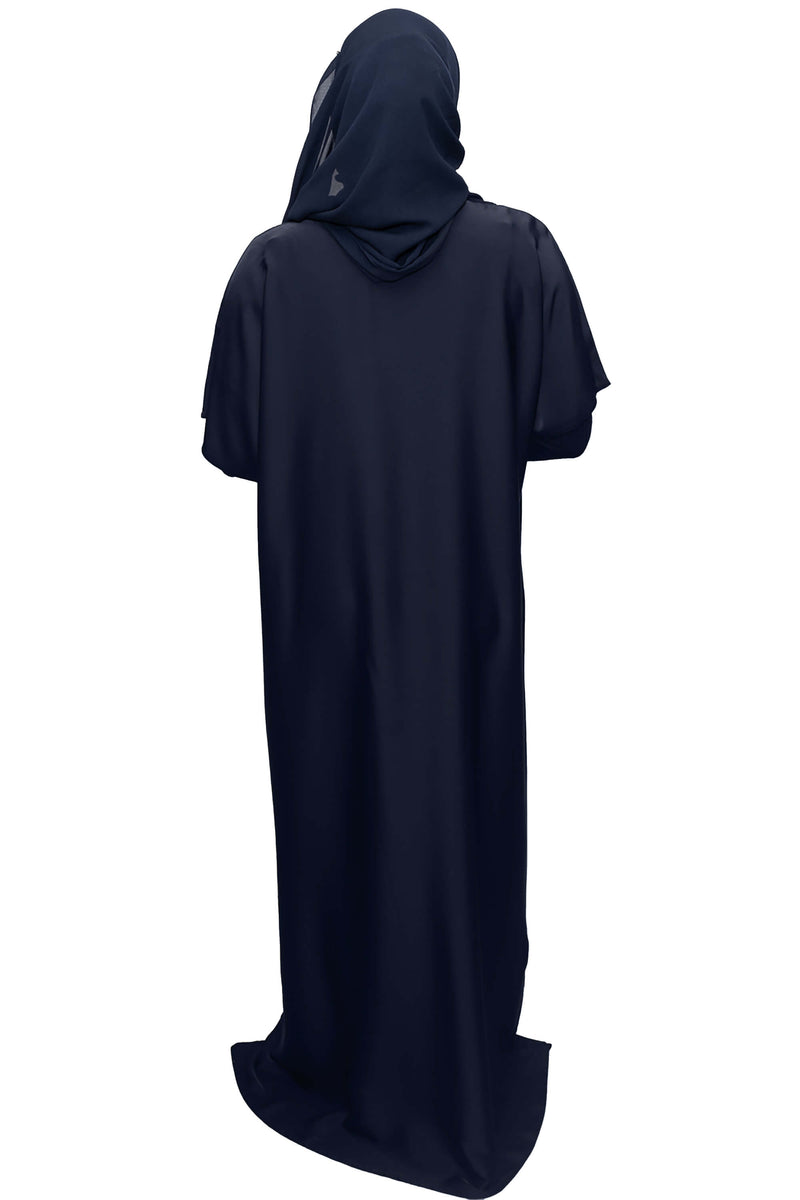 Short Sleeve Dress in Navy | Al Shams Abayas_4