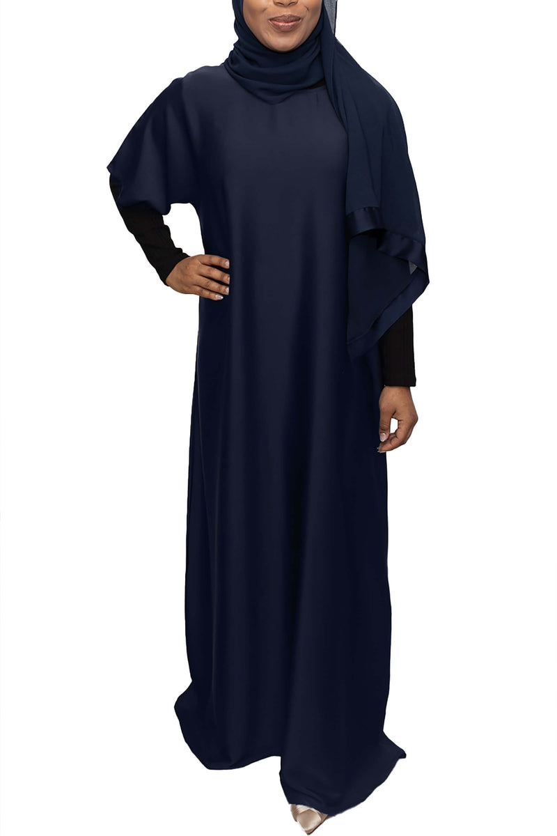 Short Sleeve Dress in Navy | Al Shams Abayas_2