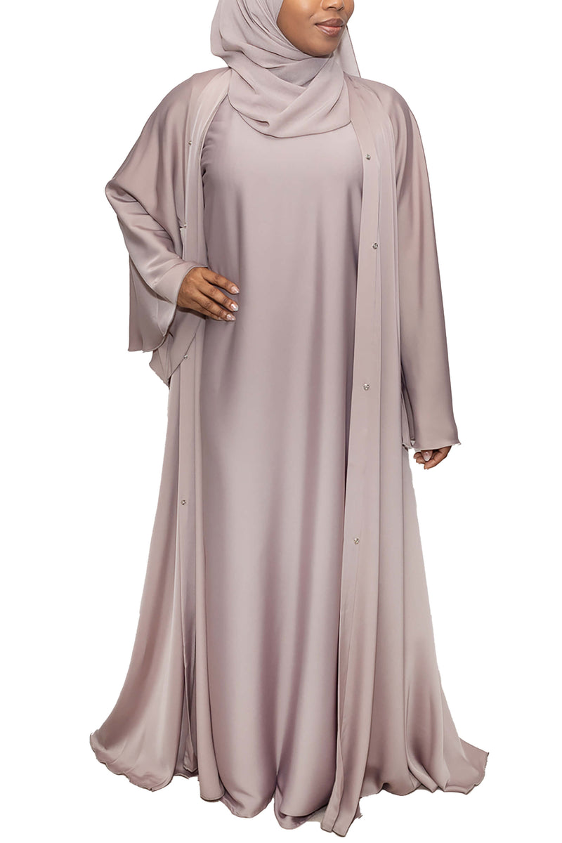 Short Sleeve Dress in Sand | Al Shams Abayas_6