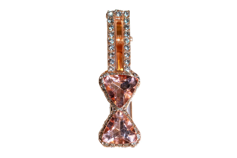 Sparkle Bow Clip - Pink