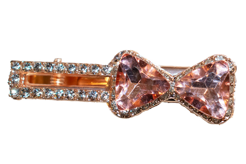 Sparkle Bow Clip - Pink