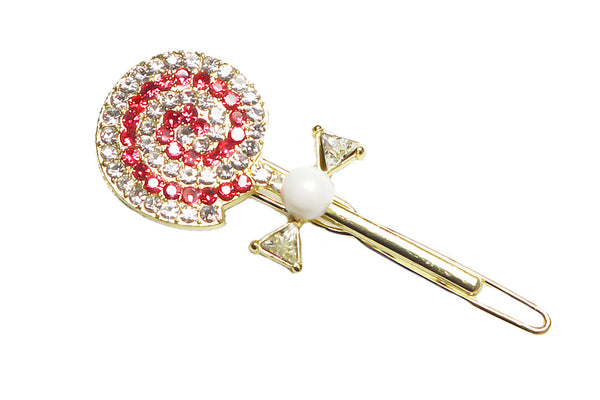 Bling Lollipop Barette - Red