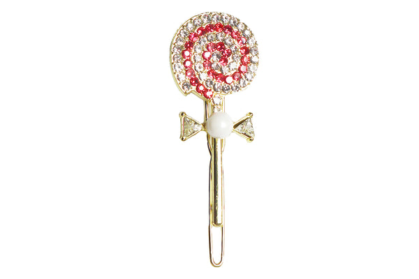 Bling Lollipop Barette - Red