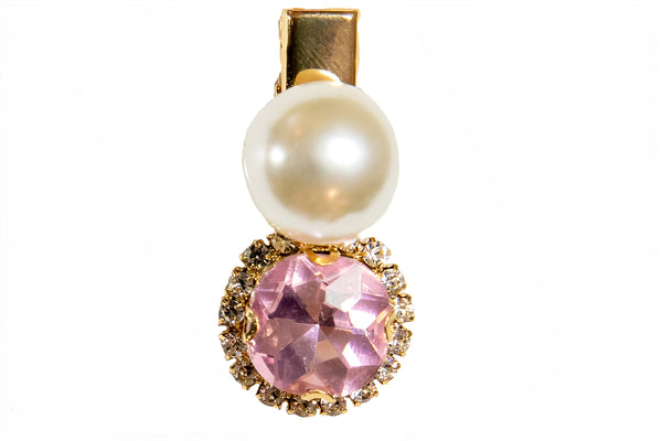 Blush Pearl Crystal Clip