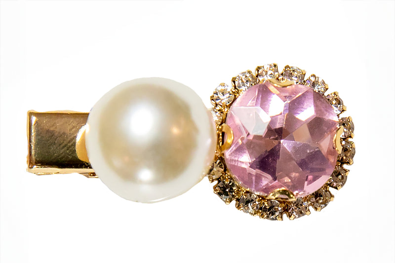 Blush Pearl Crystal Clip