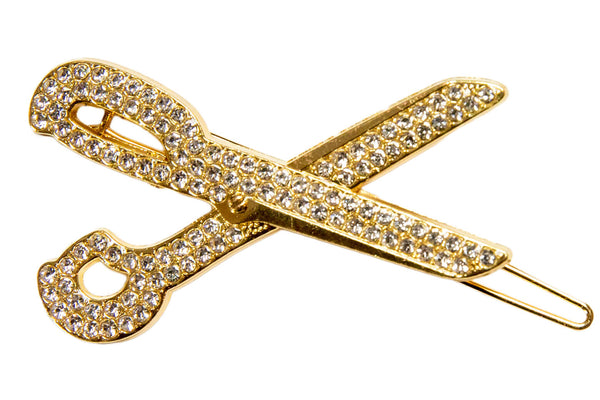 Gold Scissors Barrette