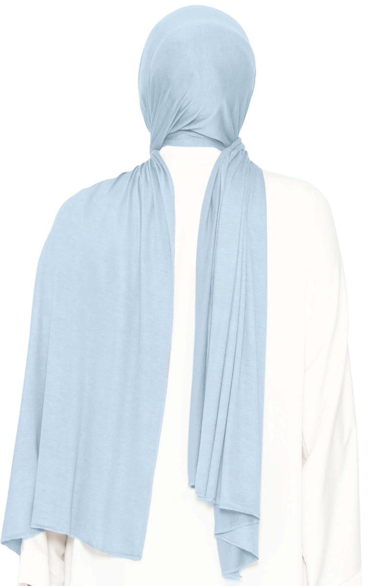 Jersey Hijab - Pearl Blue