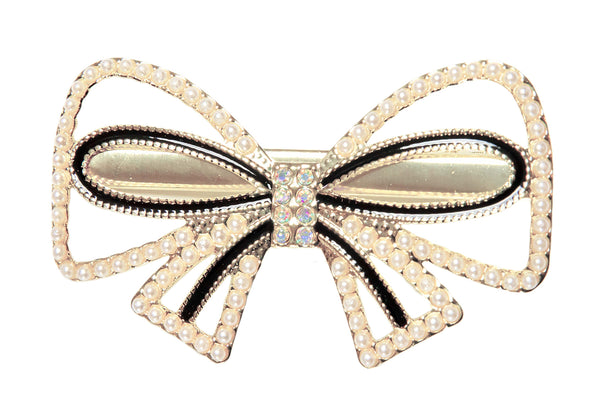 Jumbo Pearl Bowtie Clip