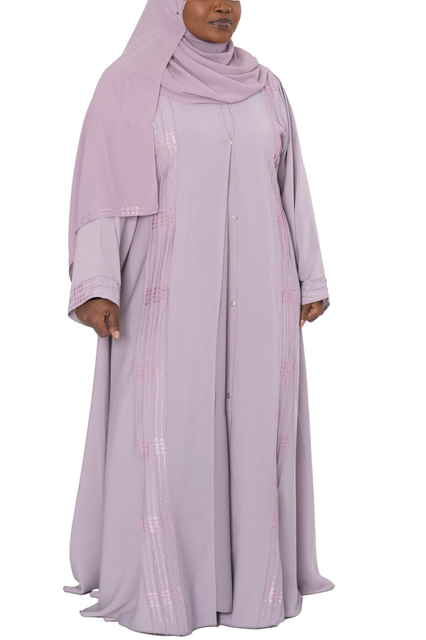 Rawdah Abaya in Lavender - Curvy | Al Shams Abayas_6