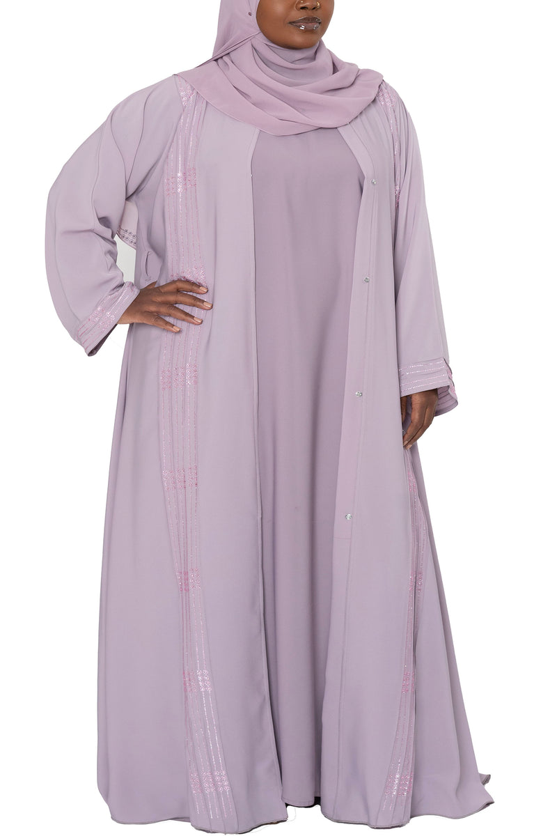 Rawdah Abaya in Lavender - Curvy | Al Shams Abayas_2