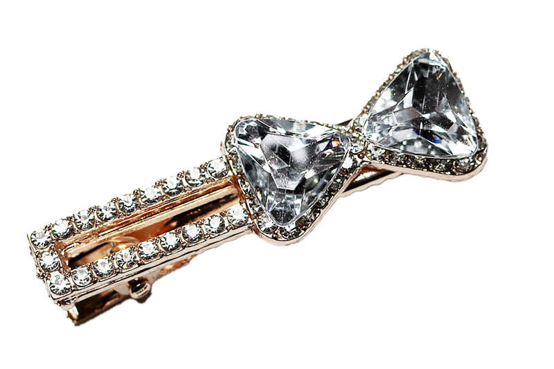 Sparkle Bow Clip - Silver