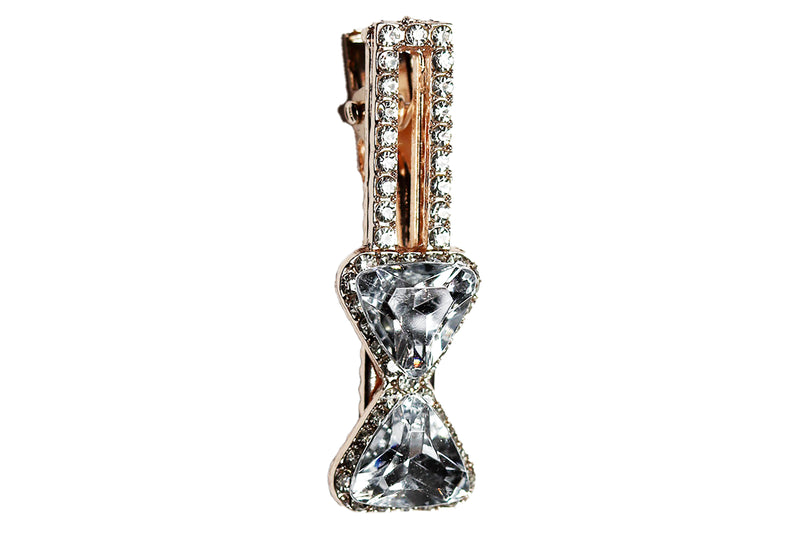 Sparkle Bow Clip - Silver