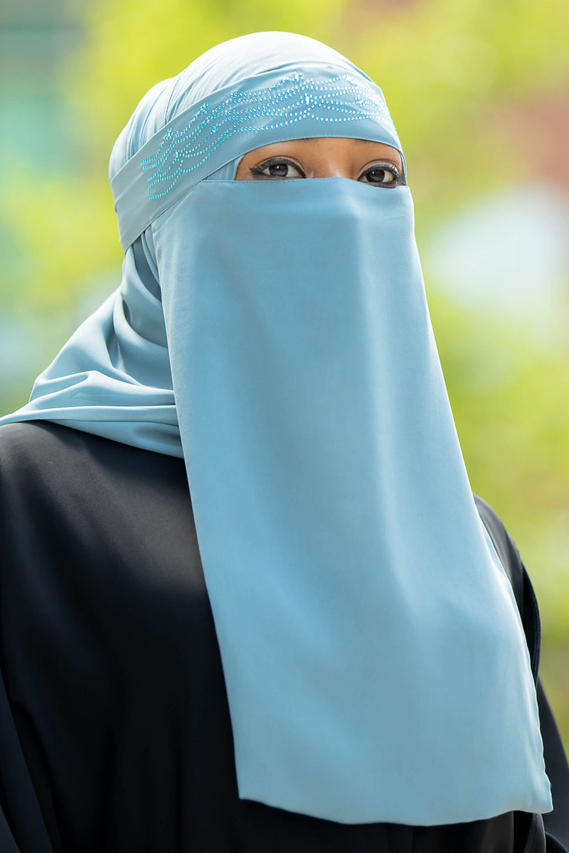 Adia Niqab Set in Lady Blue