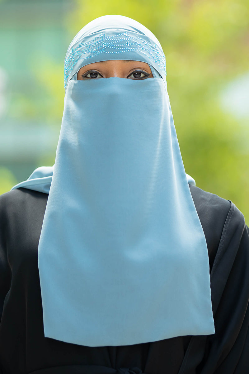 Adia Niqab Set in Lady Blue