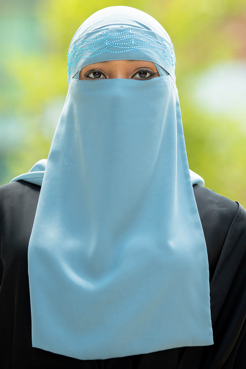 Adia Niqab Set in Lady Blue