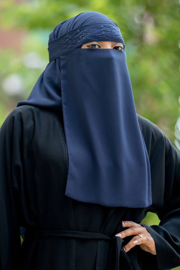 Adia Niqab Set in Navy