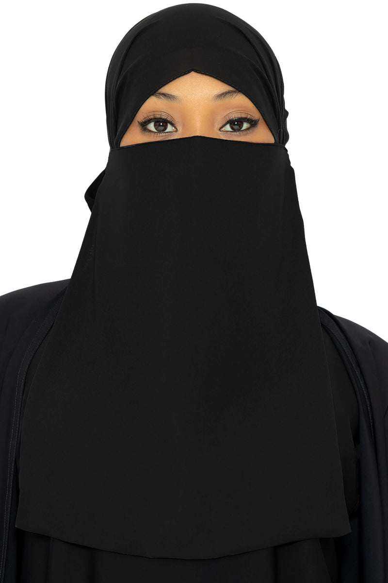 Beda Half Niqab Black | Al Shams Abayas 2