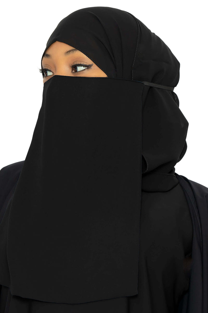 Beda Half Niqab Black | Al Shams Abayas 3