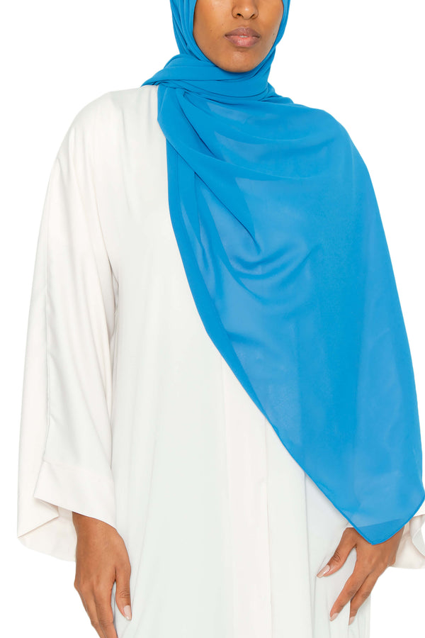Essential Hijab Caribbean Blue | Al Shams Abayas 1