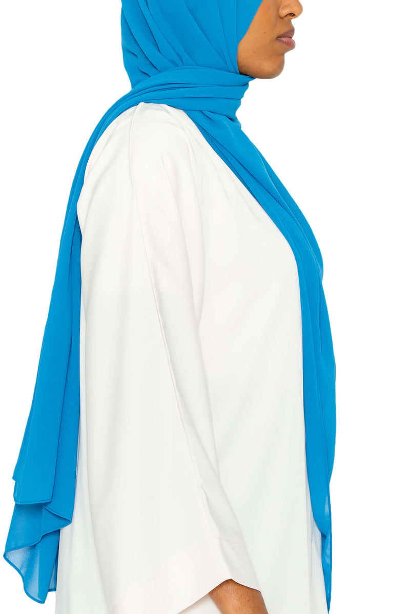 Essential Hijab Caribbean Blue | Al Shams Abayas 1