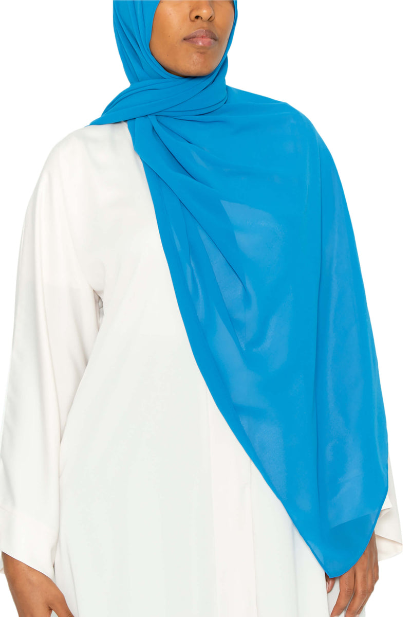 Essential Hijab Caribbean Blue | Al Shams Abayas 3