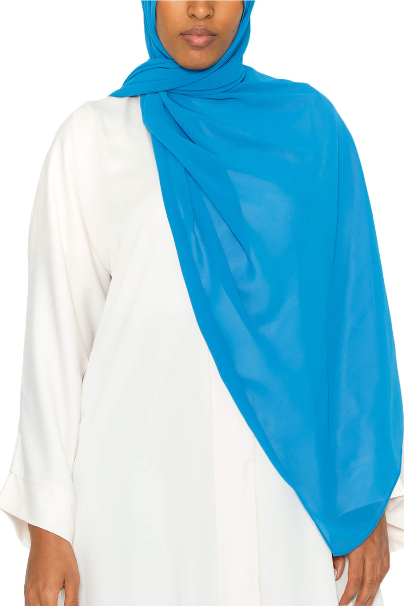 Essential Hijab Caribbean Blue | Al Shams Abayas 4