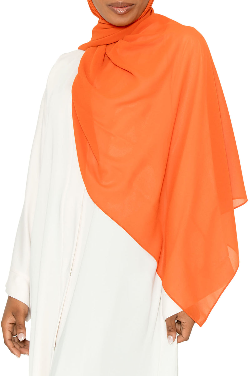Essential Hijab Fiery Orange | Al Shams Abayas 1