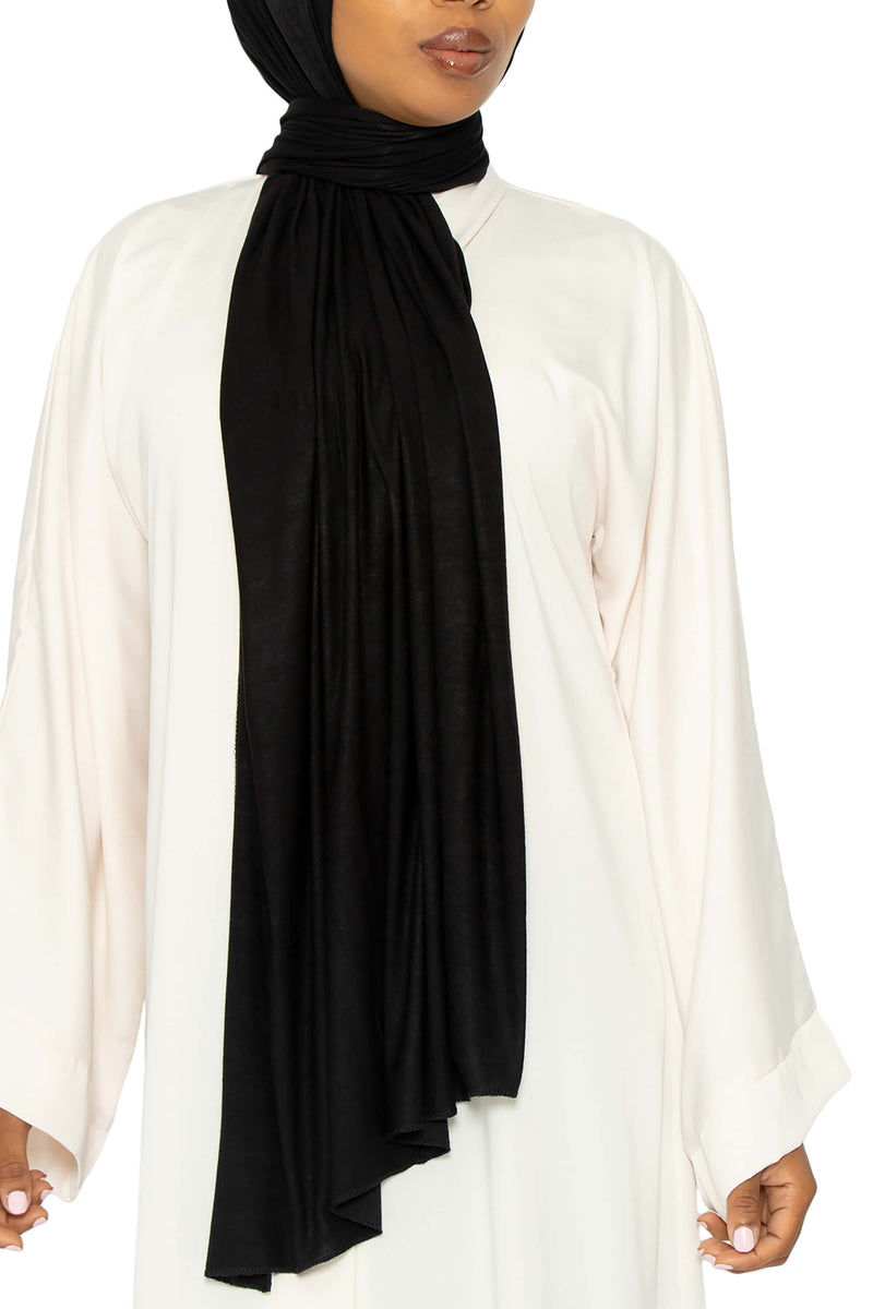 Jersey Hijab Black | Al Shams Abayas 3