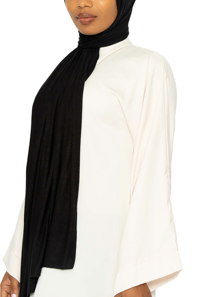 Jersey Hijab Black | Al Shams Abayas 5