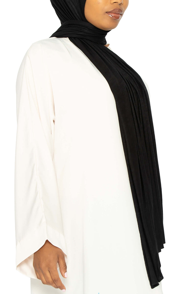 Jersey Hijab Black | Al Shams Abayas 6