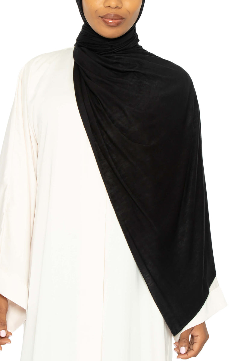 Jersey Hijab Black | Al Shams Abayas 7