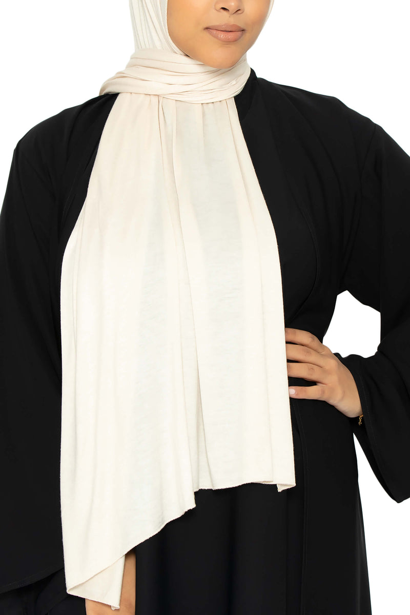 Jersey Hijab Ivory | Al Shams Abayas 3