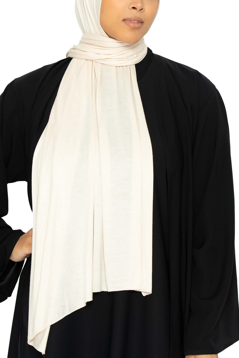 Jersey Hijab Ivory | Al Shams Abayas 6