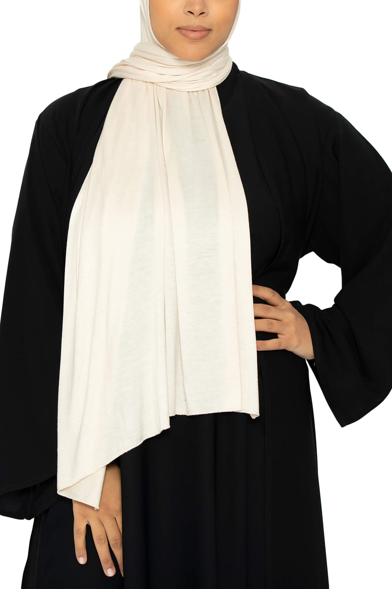 Jersey Hijab Ivory | Al Shams Abayas 7