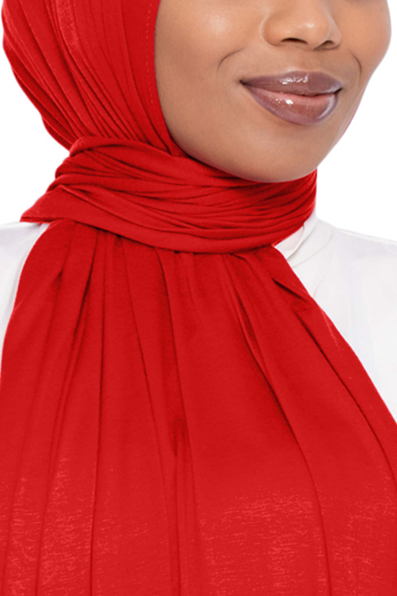 Jersey Hijab Crimson | Al Shams Abayas 3