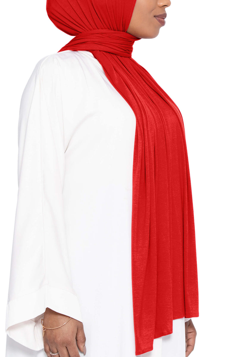 Jersey Hijab Crimson | Al Shams Abayas 4