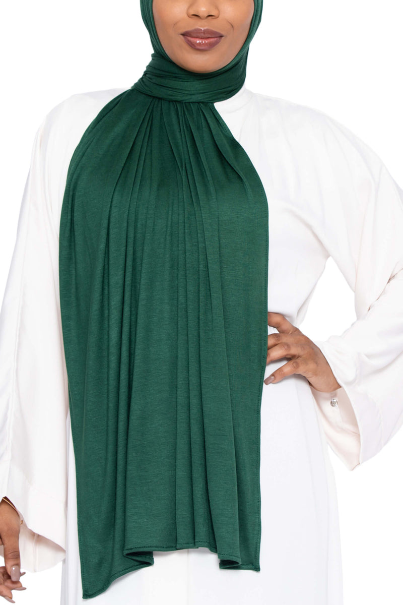 Jersey Hijab in Emerald | Al Shams Abayas 1