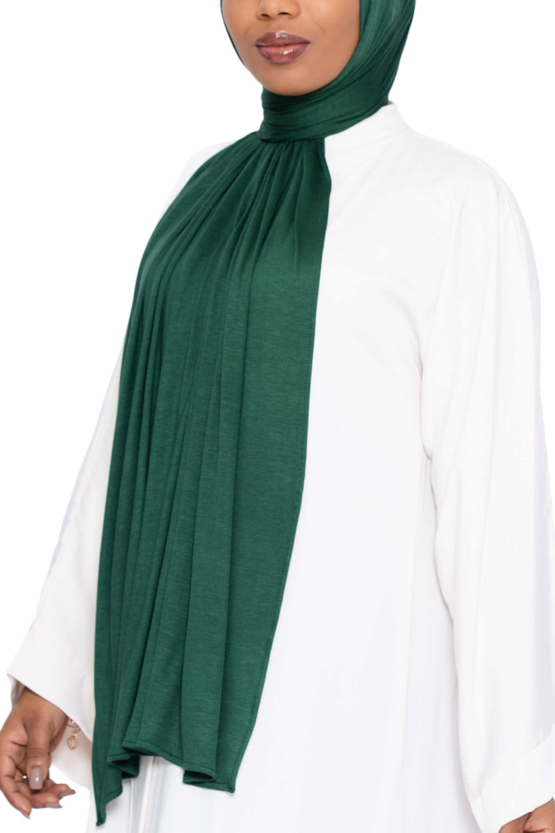 Jersey Hijab in Emerald | Al Shams Abayas 3
