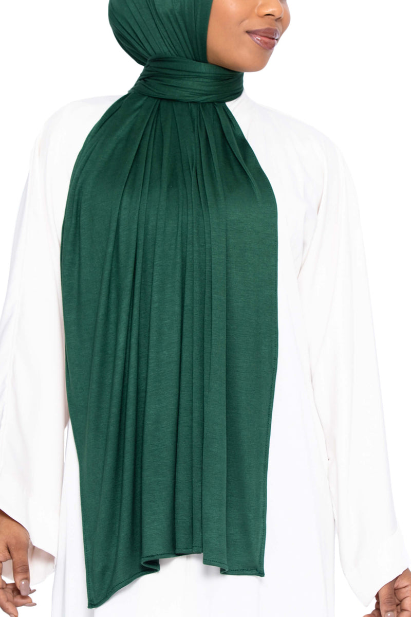 Jersey Hijab in Emerald | Al Shams Abayas 4