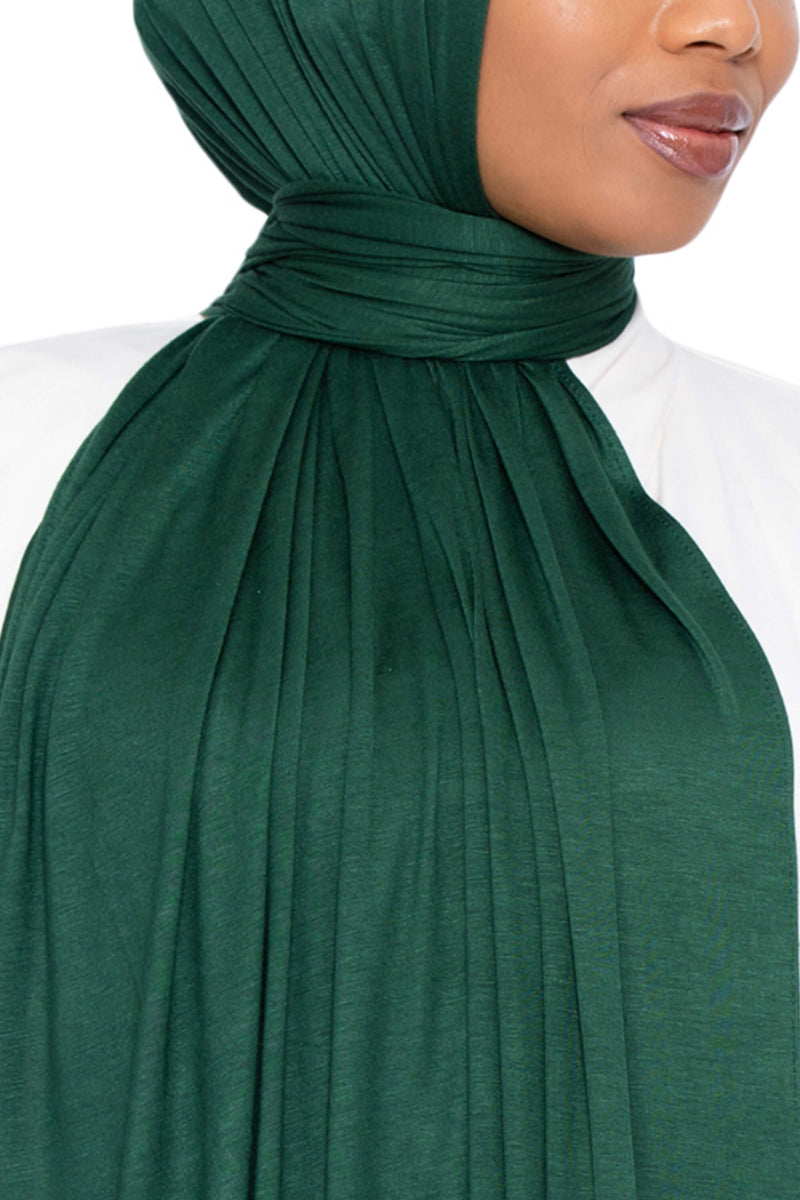 Jersey Hijab in Emerald | Al Shams Abayas 5