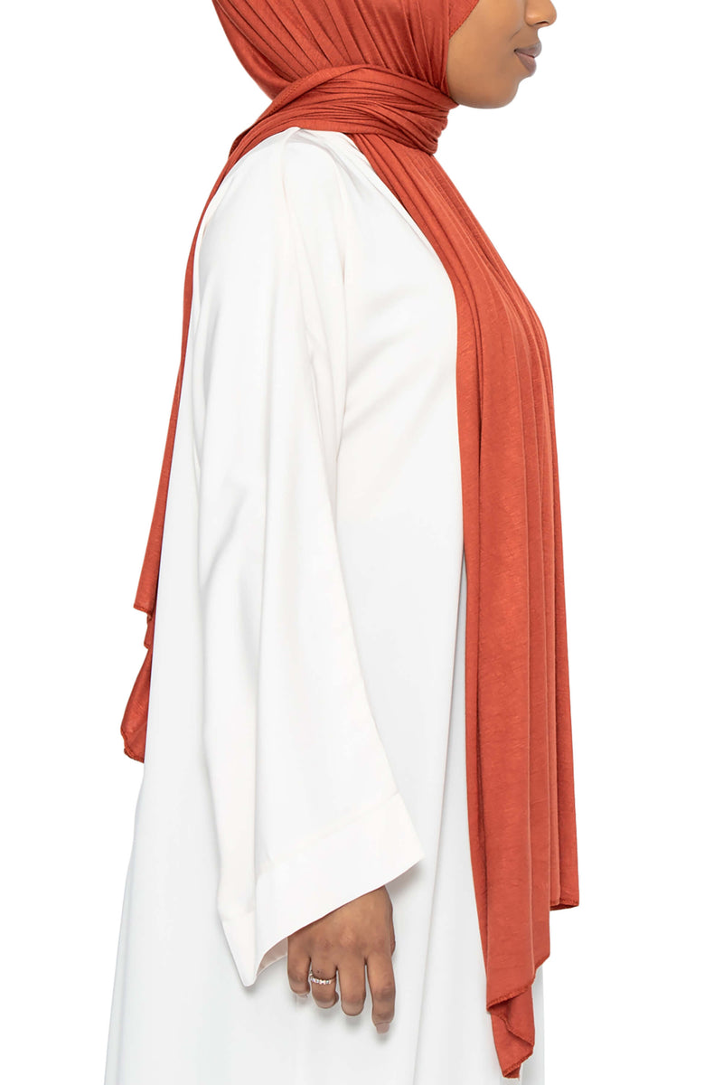Jersey Hijab in Fiery Orange | Al Shams Abayas 5