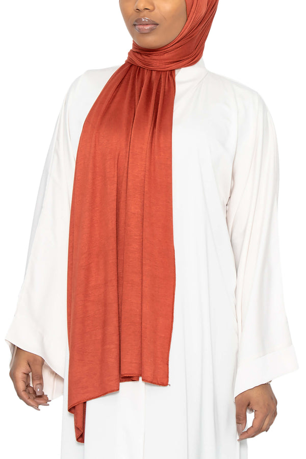 Jersey Hijab in Fiery Orange | Al Shams Abayas 2