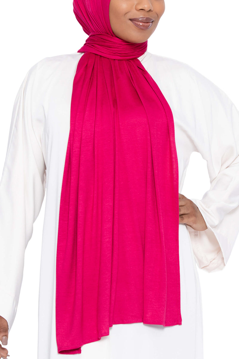 Jersey Hijab in Fuchsia | Al Shams Abayas 1