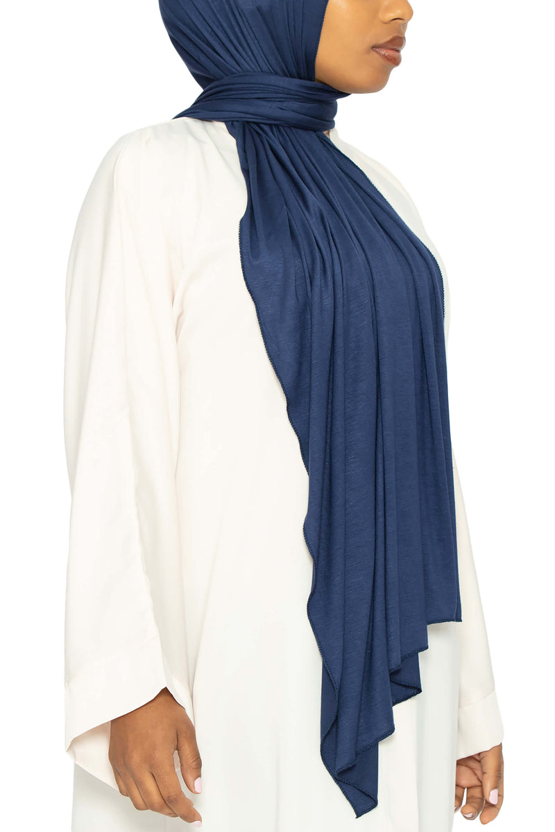Jersey Hijab - Navy