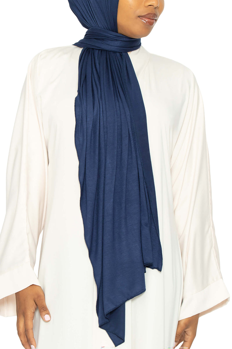 Jersey Hijab - Navy