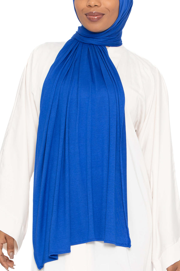 Jersey Hijab in Persian Blue | Al Shams Abayas 2