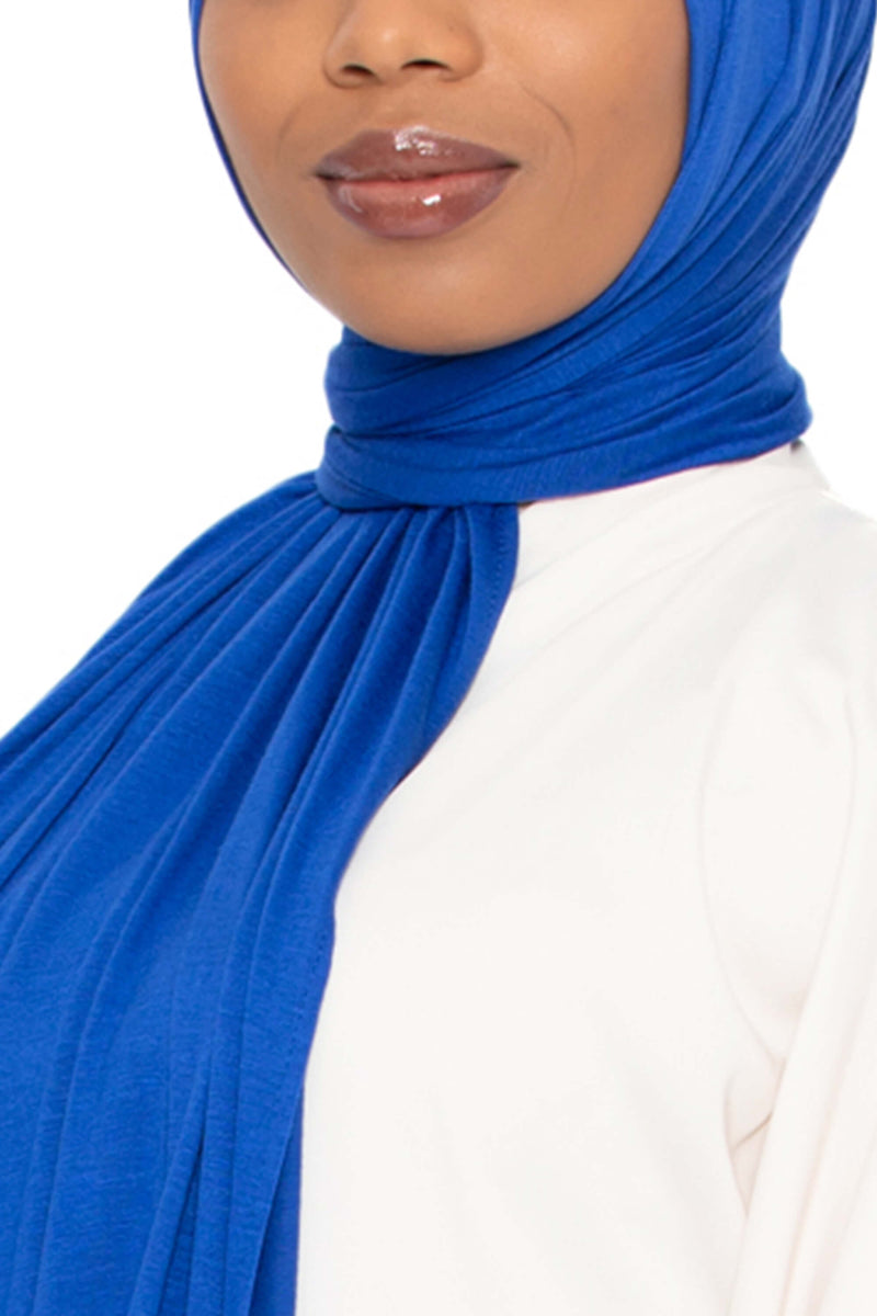 Jersey Hijab in Persian Blue | Al Shams Abayas 5